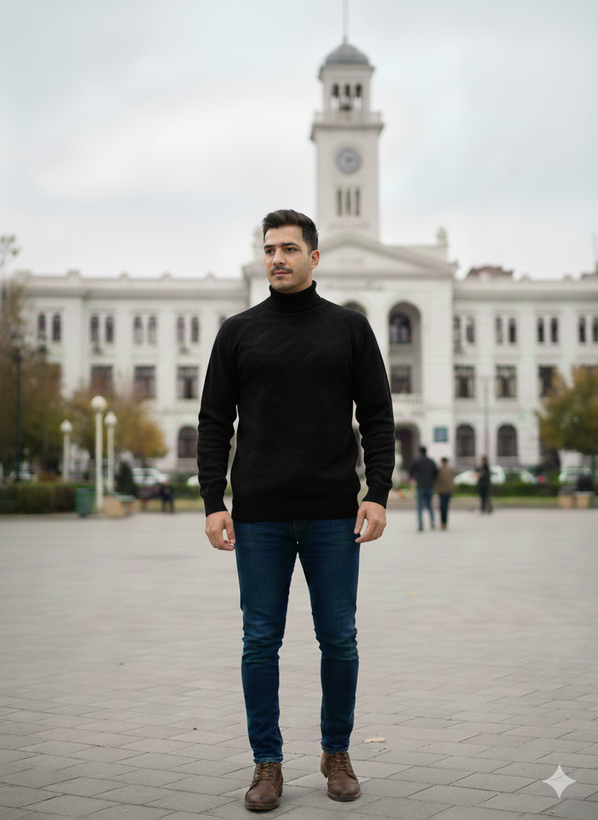 یقه اسکی مردانه خارجی